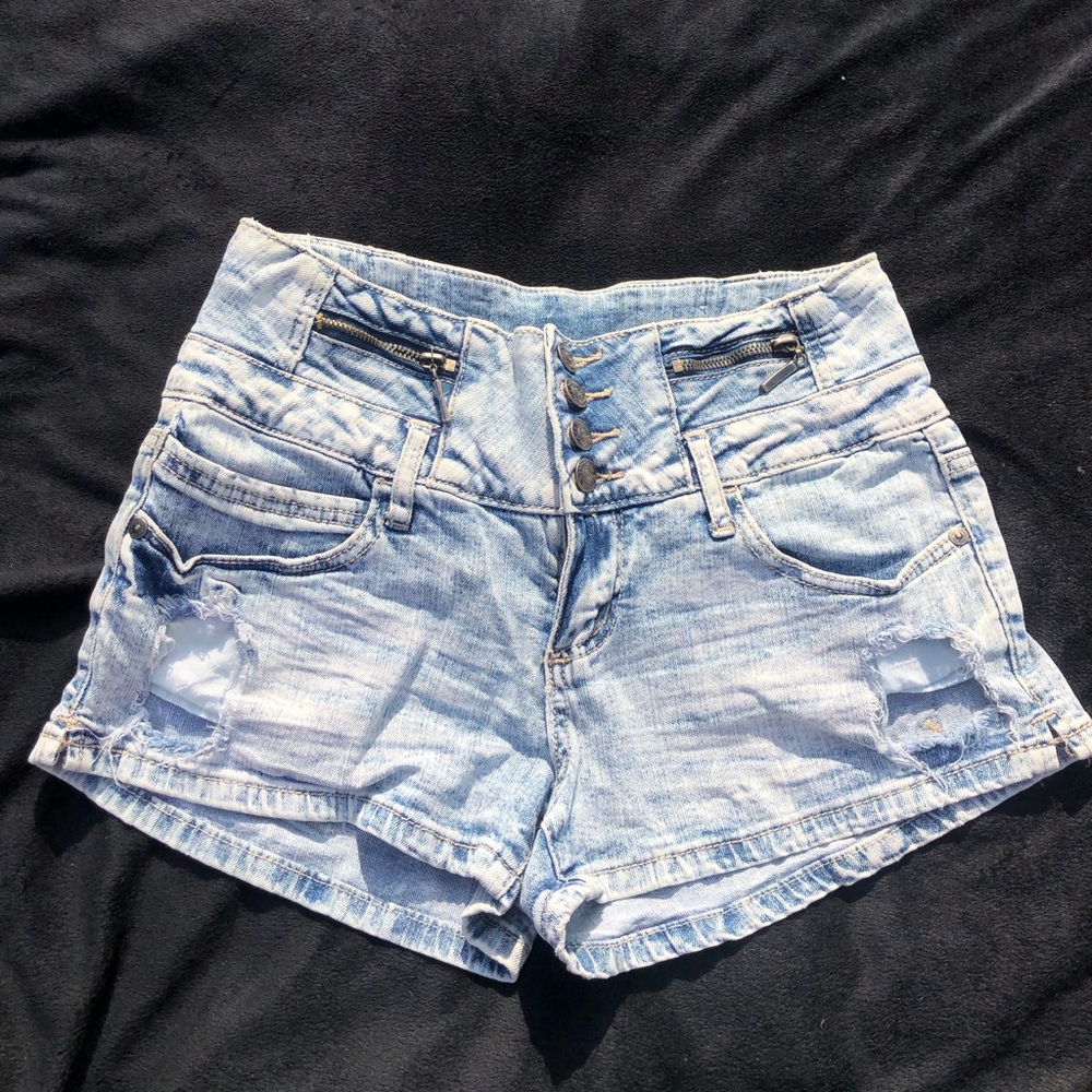 High Waist Jean Shorts